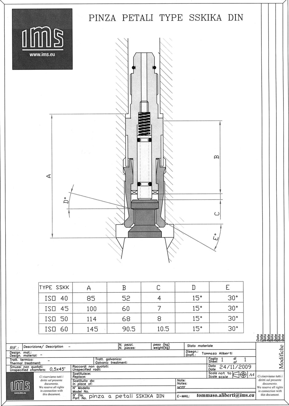 Pinza a petali tenuta stagna SK40   Darkside